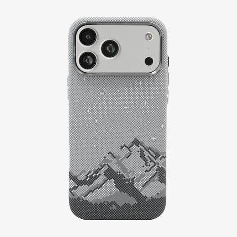 Case Luxo Diseño Fibra de Carbono - iPhone 17 Pro Max ( Mountain Night )( Magsafe) | Luxo Gris 03
