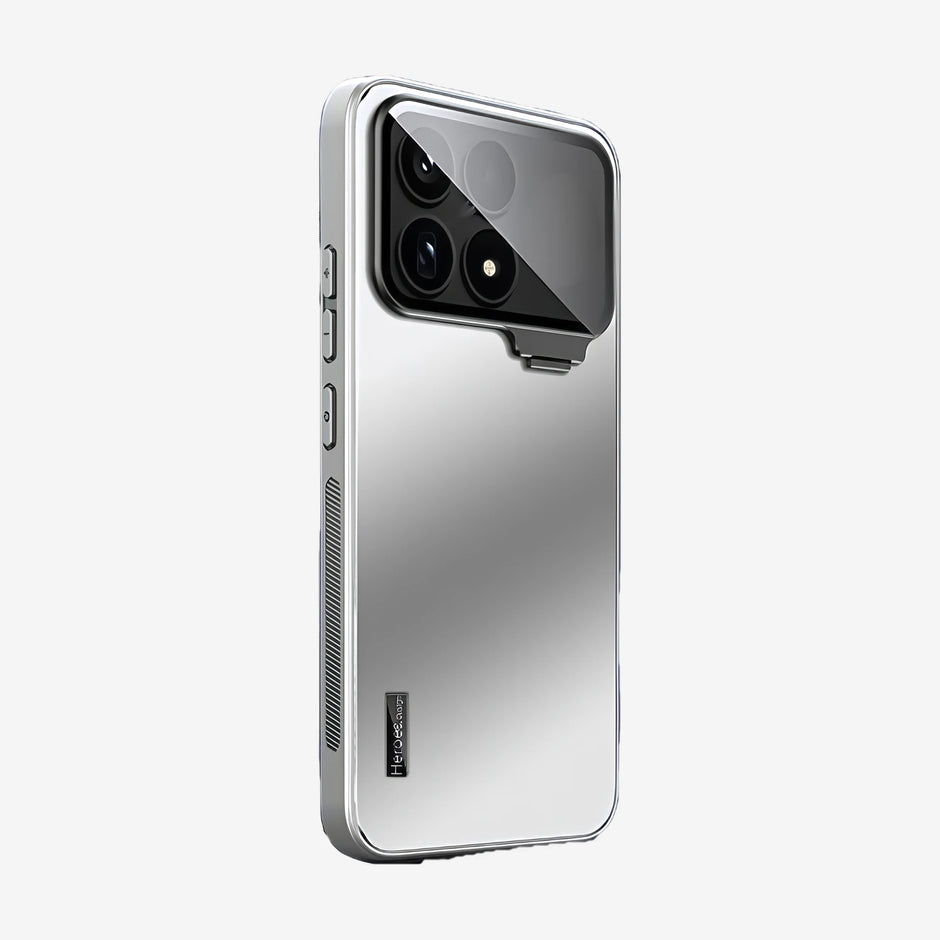 Case CamShield Natural Matte Xiaomi Poco F8 Pro en Plateado: funda mate con protector de cámara que se abre como soporte