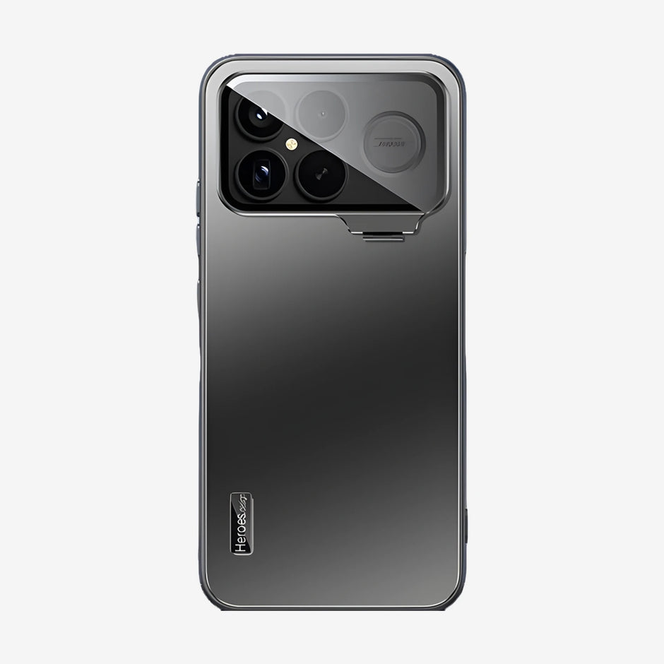 Case CamShield Natural Matte Xiaomi Poco F8 Ultra en Negro: funda mate con protector de cámara que se abre como soporte