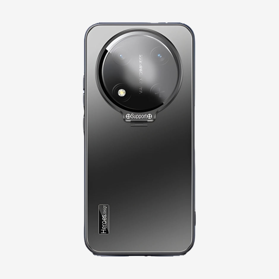 Case CamShield Natural Matte Honor Magic 7 Lite en Negro: funda mate con protector de cámara que se abre como soporte