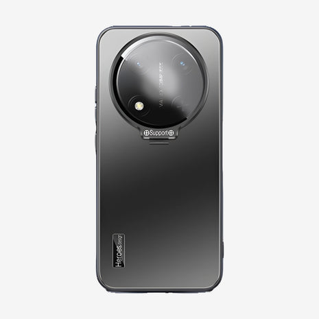 Case CamShield Natural Matte Honor Magic 7 Lite en Negro: funda mate con protector de cámara que se abre como soporte