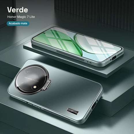 Case CamShield Natural Matte Honor Magic 7 Lite Verde: acabado mate natural y marco de cámara con bisagra