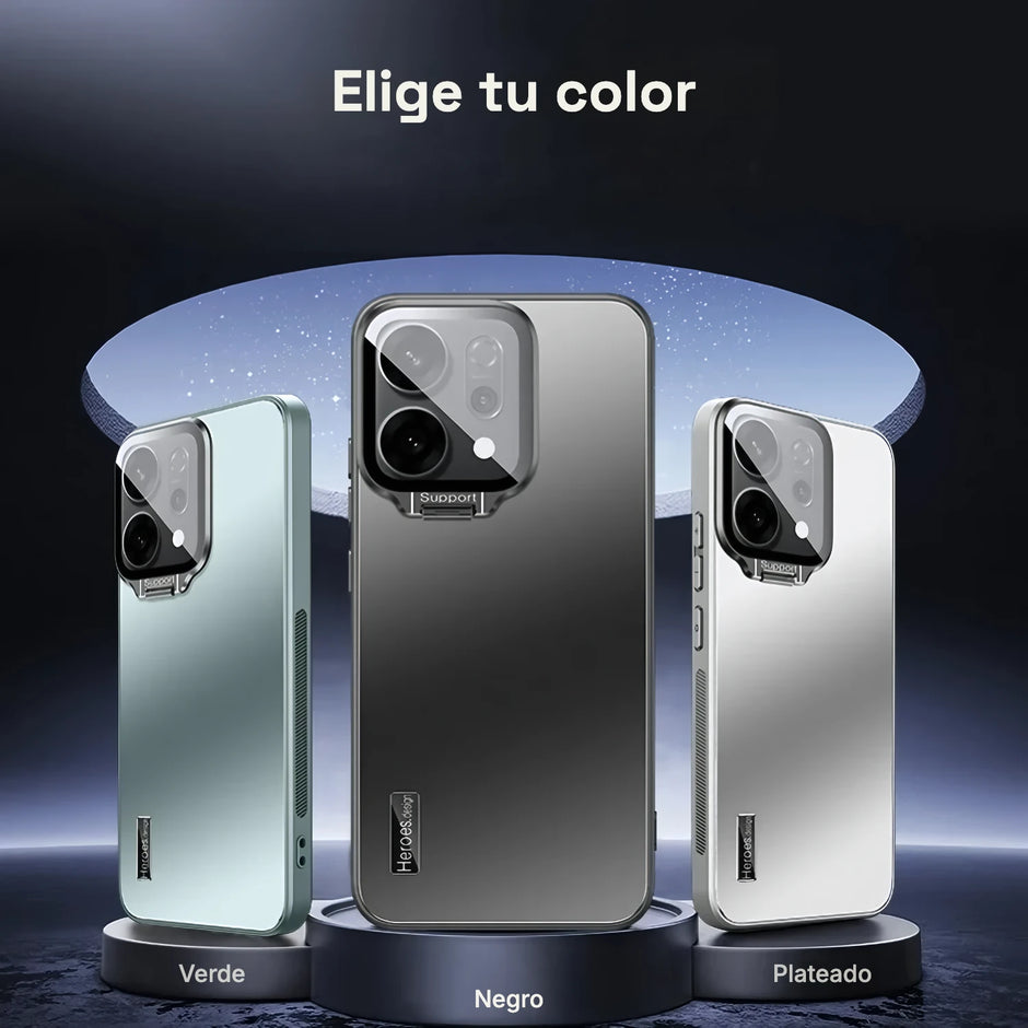 Case CamShield Natural Matte Oppo Reno 14: colores Negro, Verde y Plateado