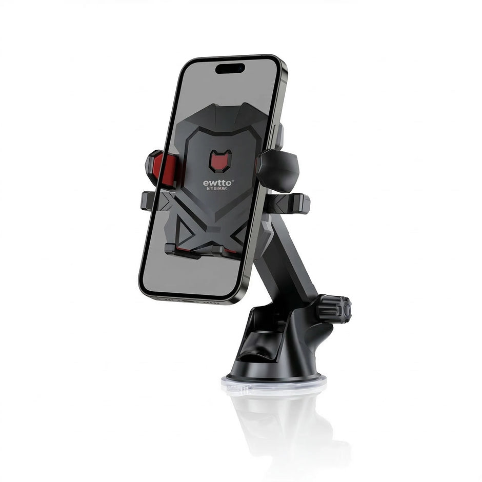 Soporte Ewtto Deportivo Escudo 360° Ventosa para Auto y Mototaxi