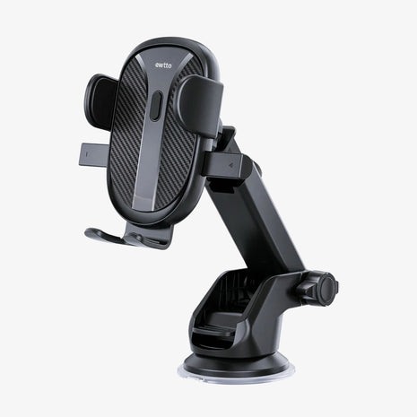 Soporte Ewtto Carbono con Franja 360° Ventosa para Auto y Mototaxi