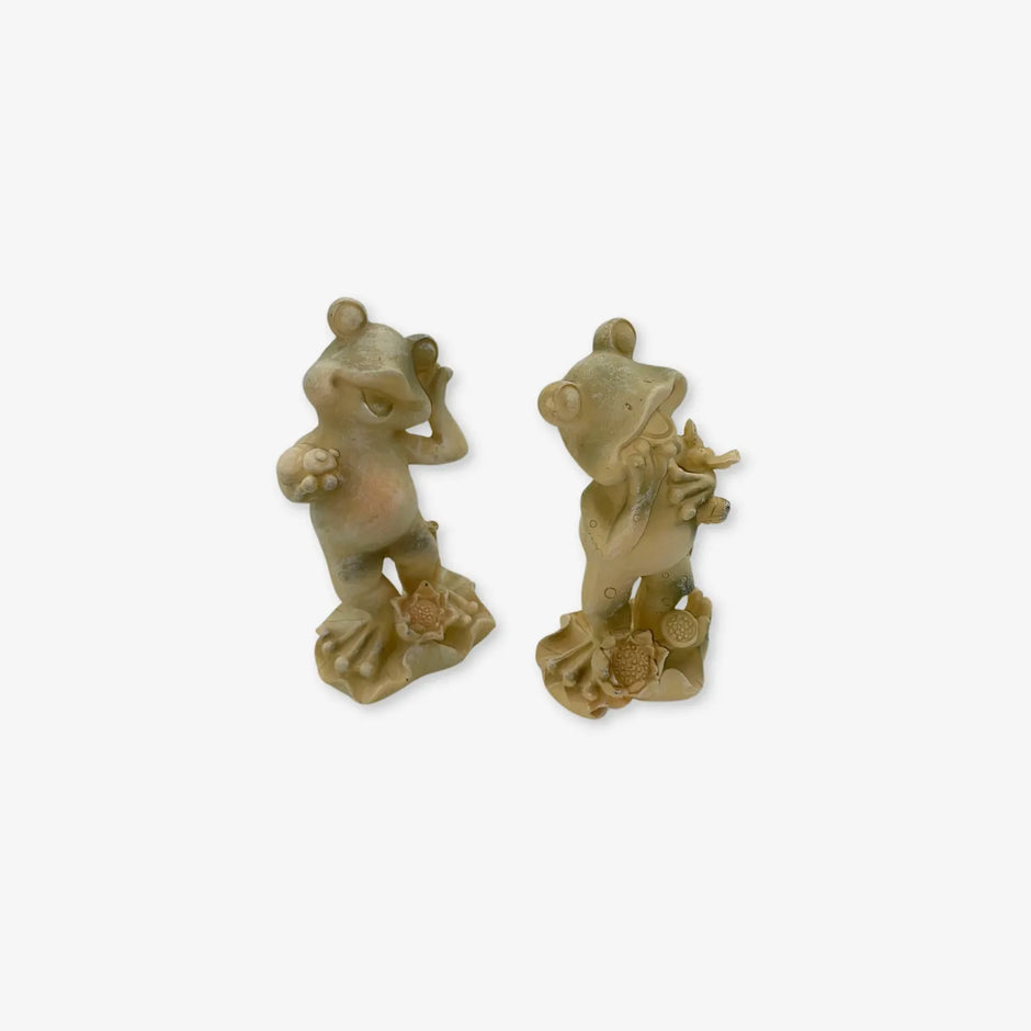 Pareja de Ranas Paradas de Resina