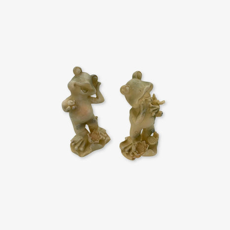 Pareja de Ranas Paradas de Resina
