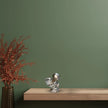 Monje Dorado Decorativo con Cuenco Zen