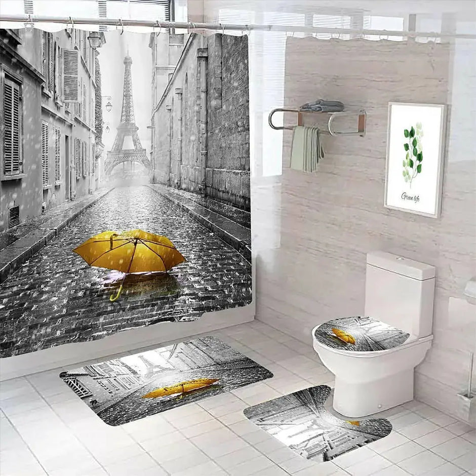 Set de Cortina Baño 4 en 1 - Diseños Modernos Calle Lima 51