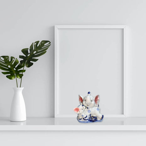 Figuritas de Elefantes hecho de cerámica para decoración 