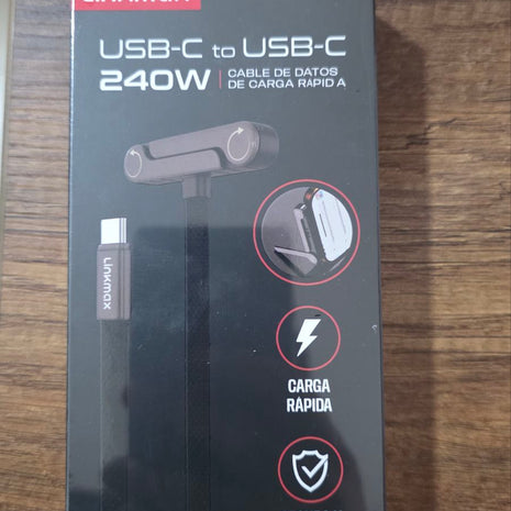 Cable de Carga Rápida 240W Linkmax con Soporte para Celular | USB-C 1.5M