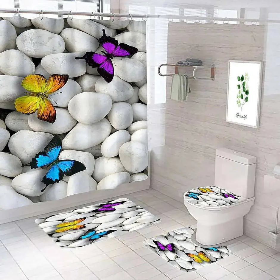 Set de Cortina Baño 4 en 1 - Diseños Modernos Calle Lima 51