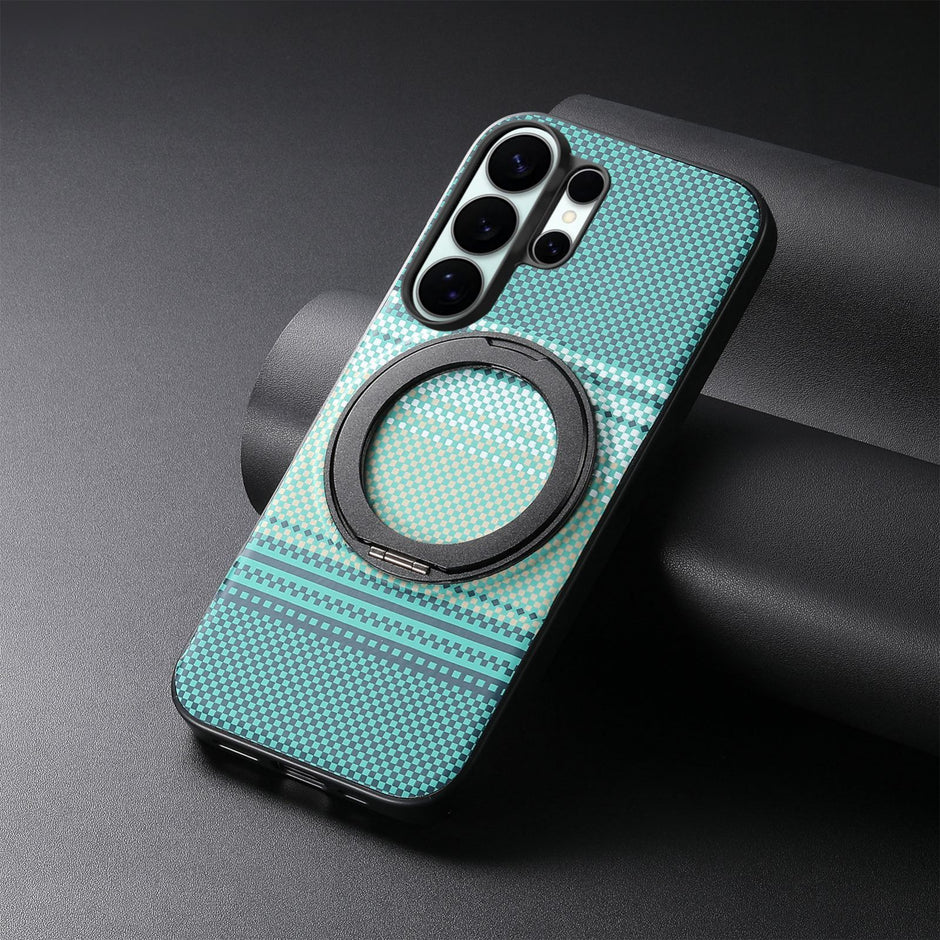 Case Diseño Fibra con Parante Giratorio A17 (Magsafe) | Verde