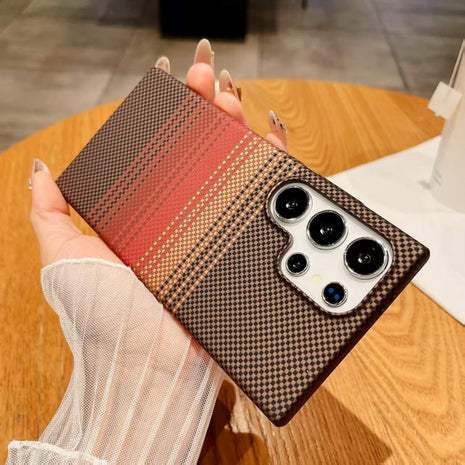 Case con Diseño de Carbono Galaxy A56 | Sunset Purple