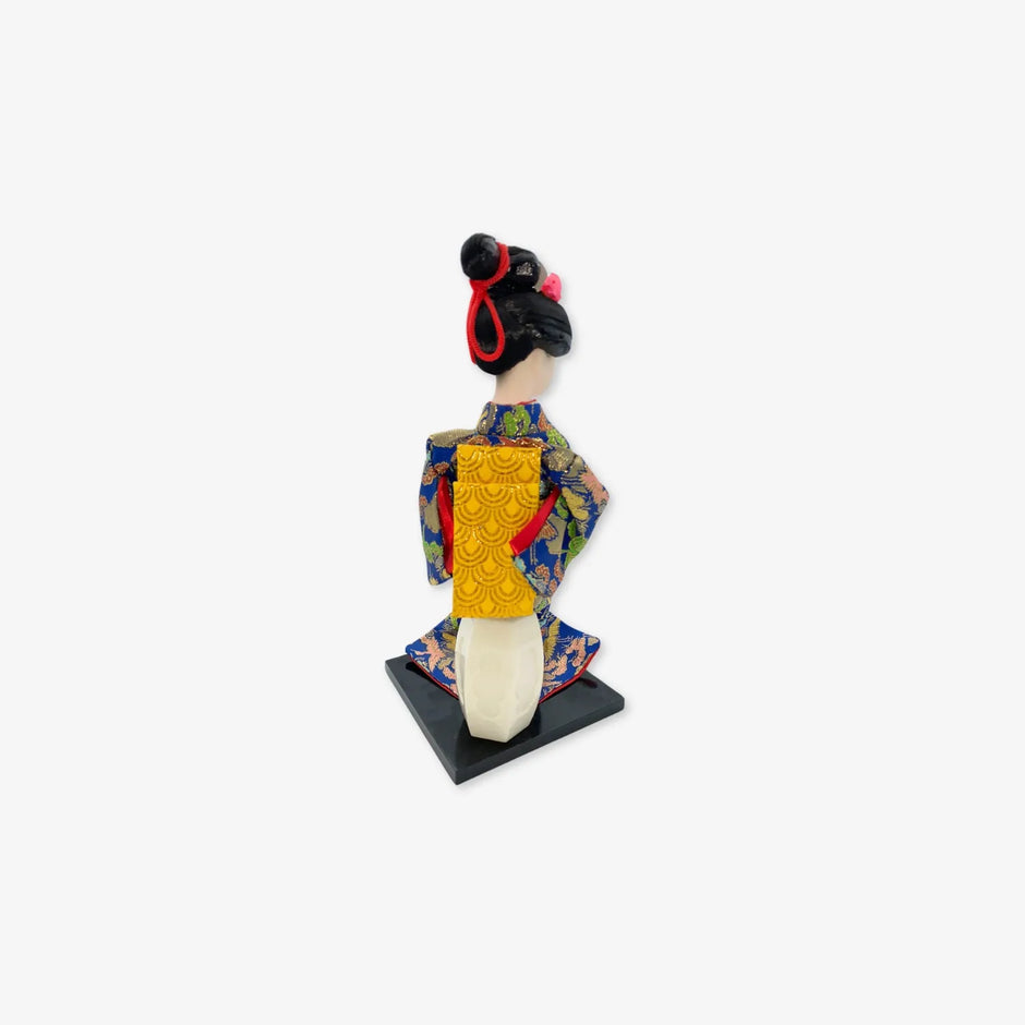 Muñeca japonesa Geisha kimono con base para decoración
