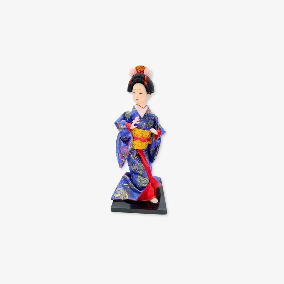 Muñeca japonesa Geisha kimono con base para decoración
