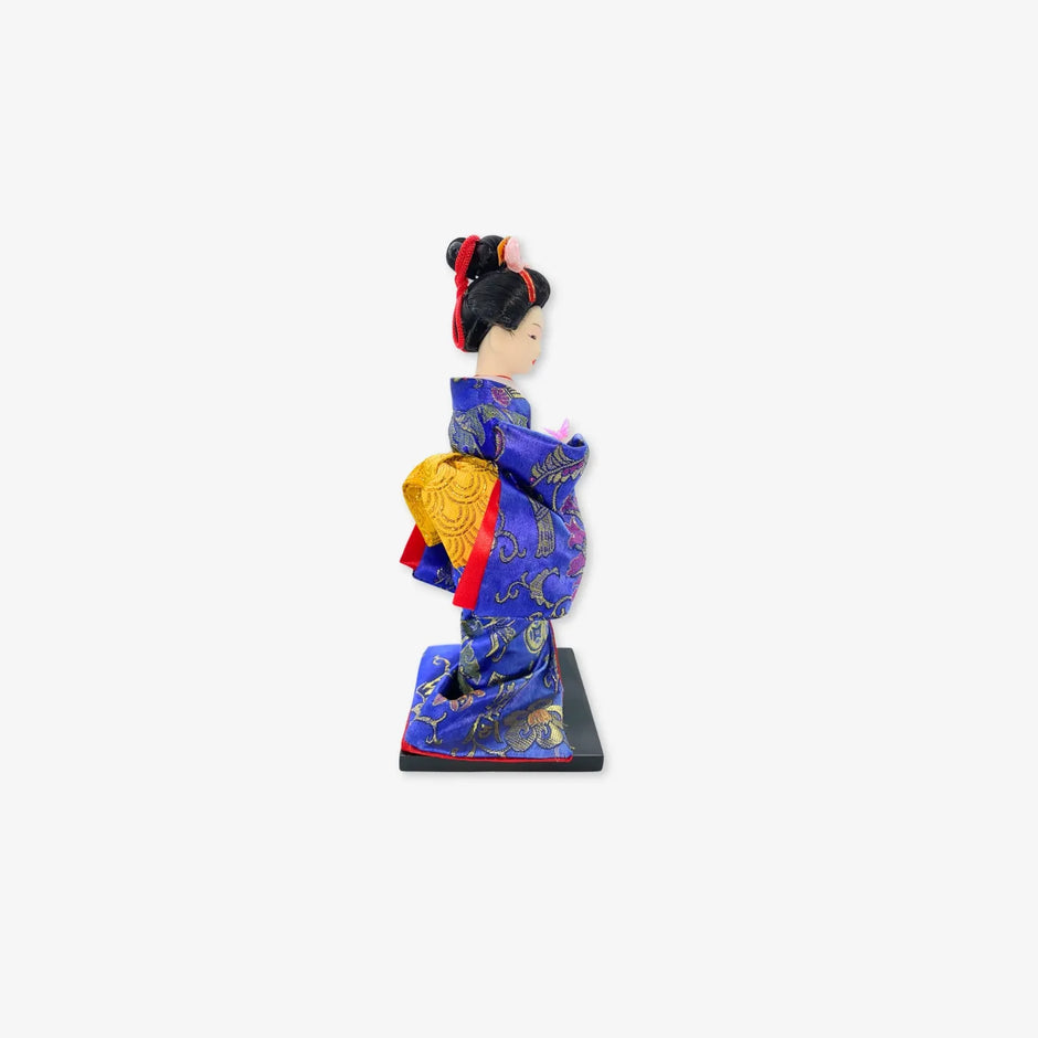 Muñeca japonesa Geisha kimono con base para decoración
