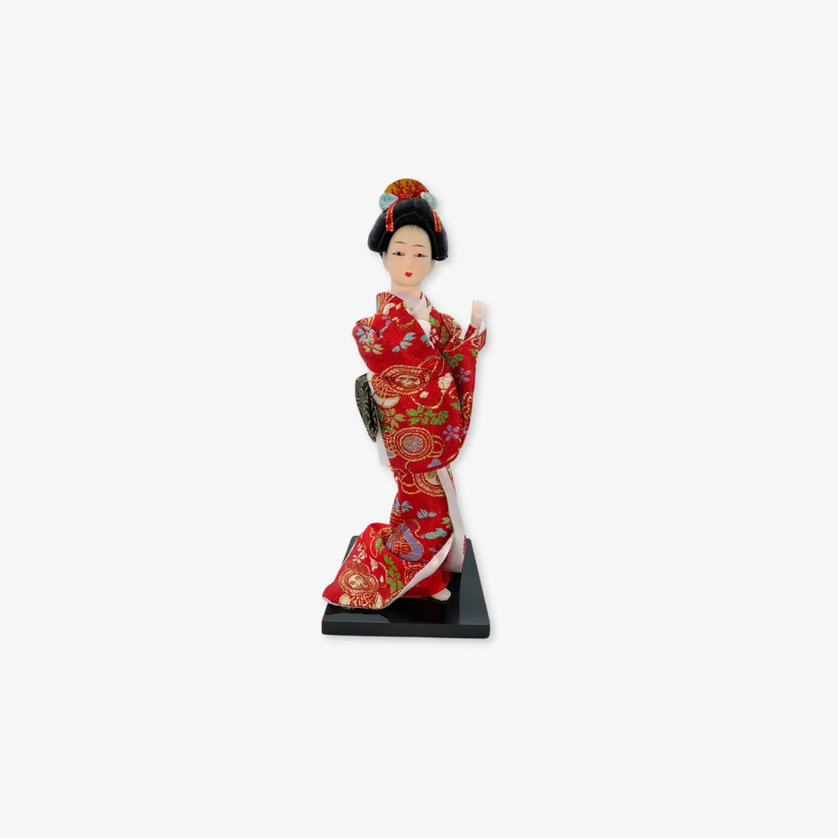Muñeca japonesa Geisha kimono con base para decoración