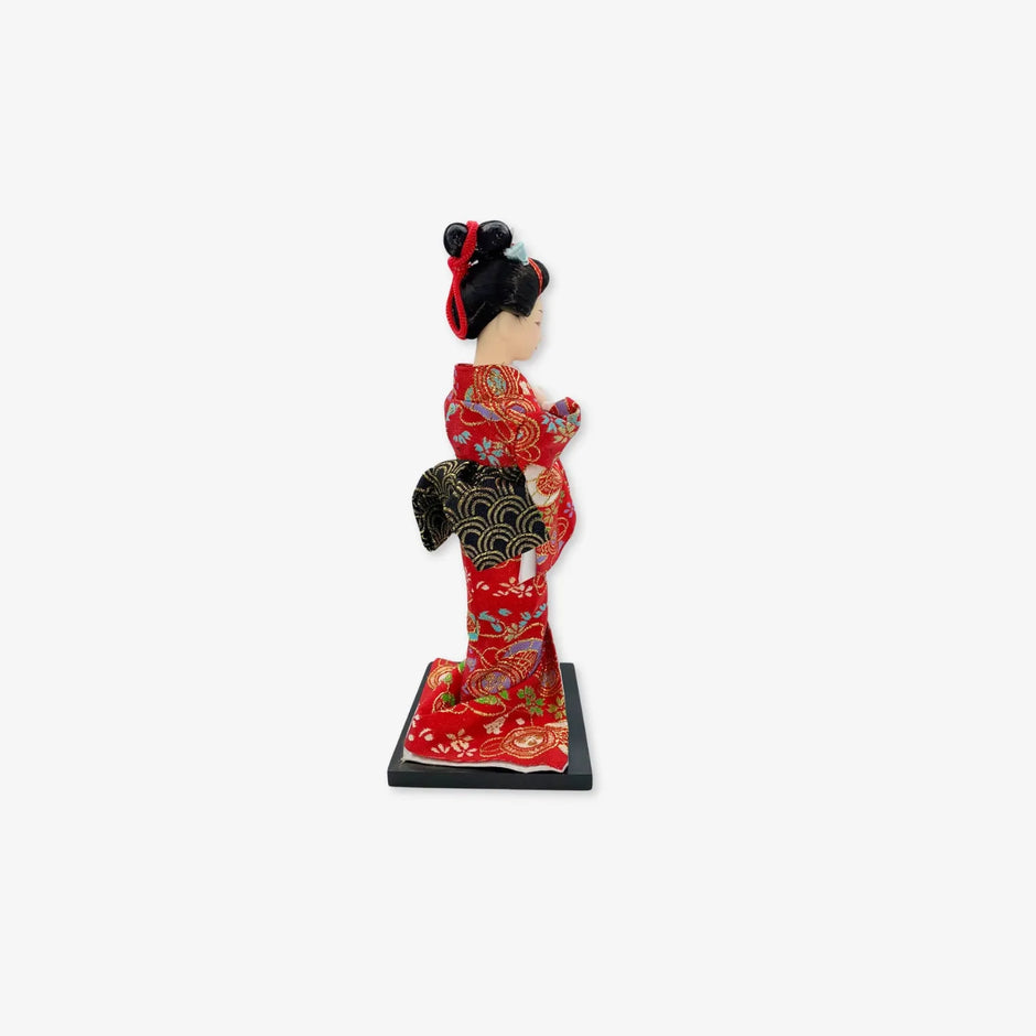 Muñeca japonesa Geisha kimono con base para decoración