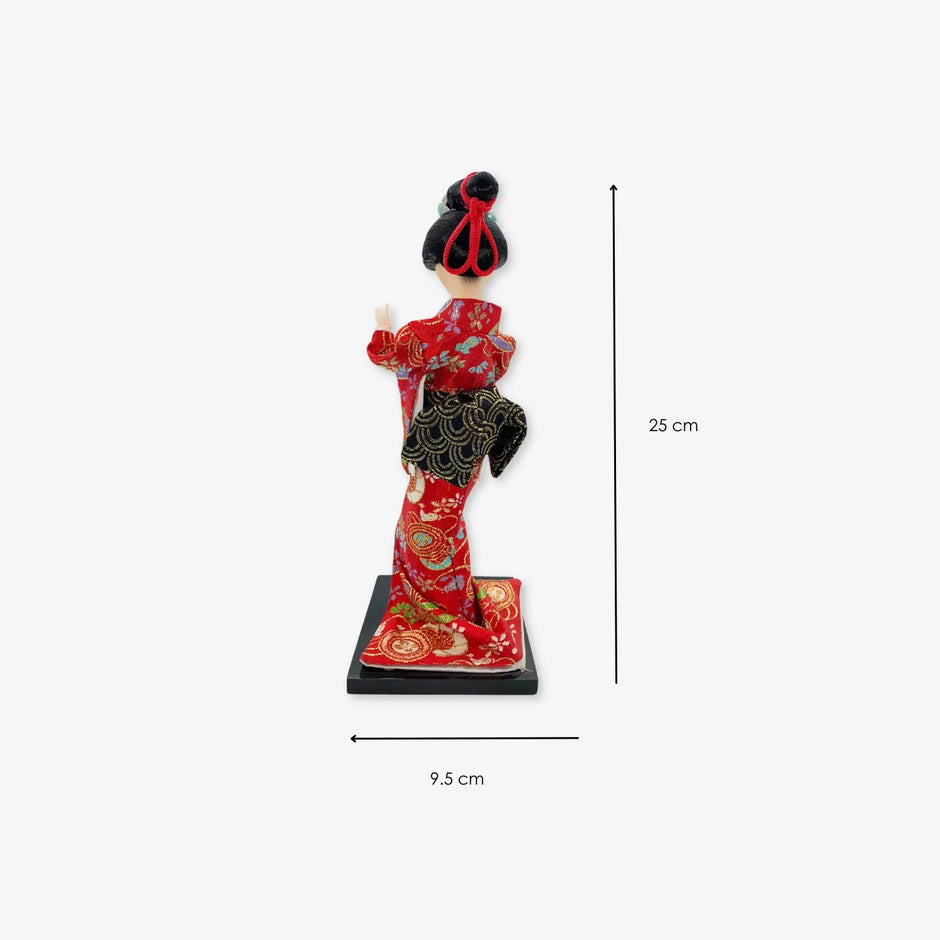 Muñeca japonesa Geisha kimono con base para decoración