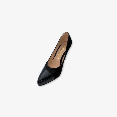 Tacones negros para  mujer de charol sin correa
