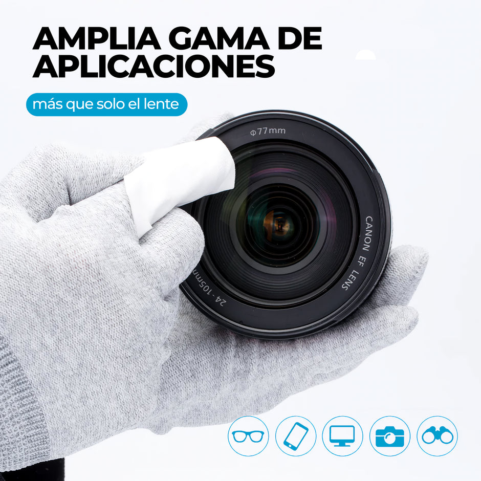 Paños de Microfibra VSGO V-CL01E para Limpieza de Lentes x 20 uds