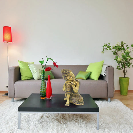 Buda Sentado Dorado para Decoración