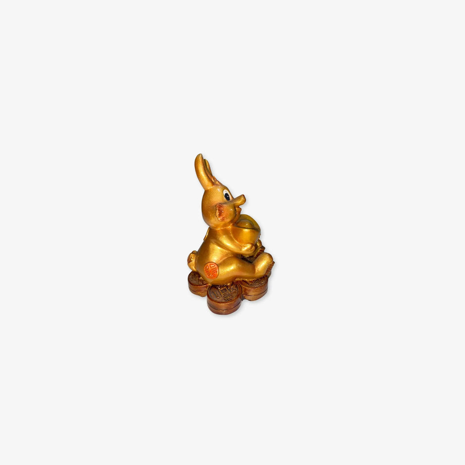 Adorno de conejo dorado para Decoración