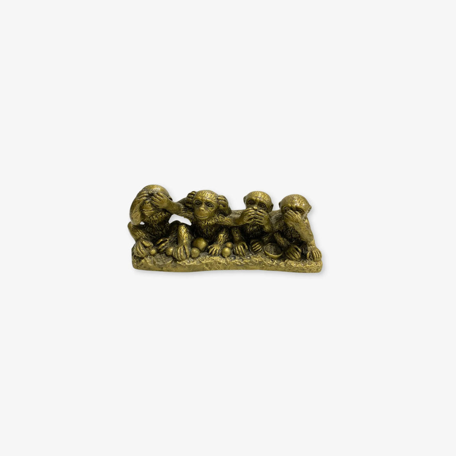 Adorno de 4 Monos para Decoración