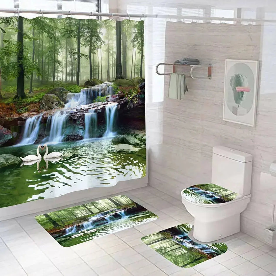 Set de Cortina Baño 4 en 1 - Diseños Modernos Calle Lima 51
