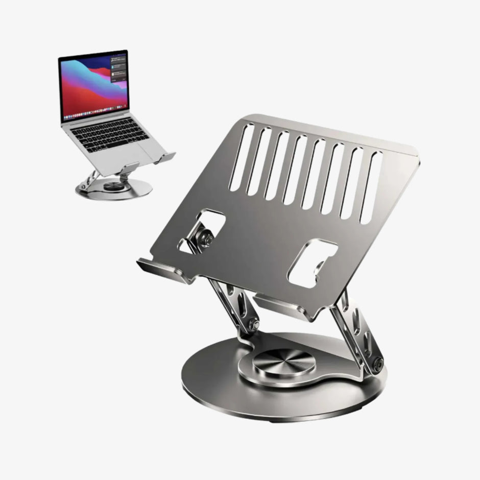 Soporte Aluminio con Rotación 360° y Ergonomía Premium