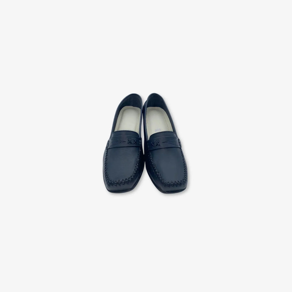 Mocasin con taco  para Mujer color Azul Marino