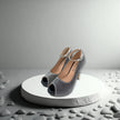 Tacones con correa para mujer con plataforma acabado de brillo
