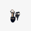 Tacones  para mujer con tiras color negro charol