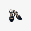 Tacones  para mujer con tiras color negro charol