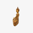 Figura de Buda Dorado con Base de Cerámica