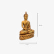 Figura de Buda Dorado con Base de Cerámica