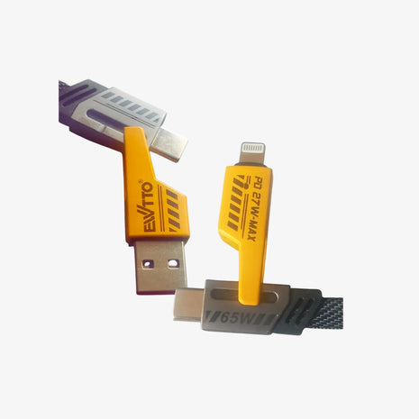 Cable Multifuncional Carga 4 En 1 compatible Ligthning-tipo C-USB