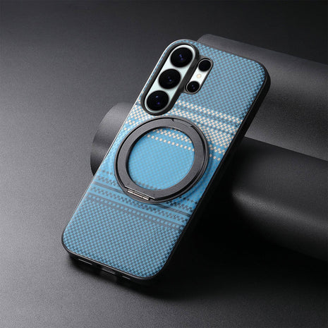 Case Diseño Fibra con Parante Giratorio A17 (Magsafe) | Azul