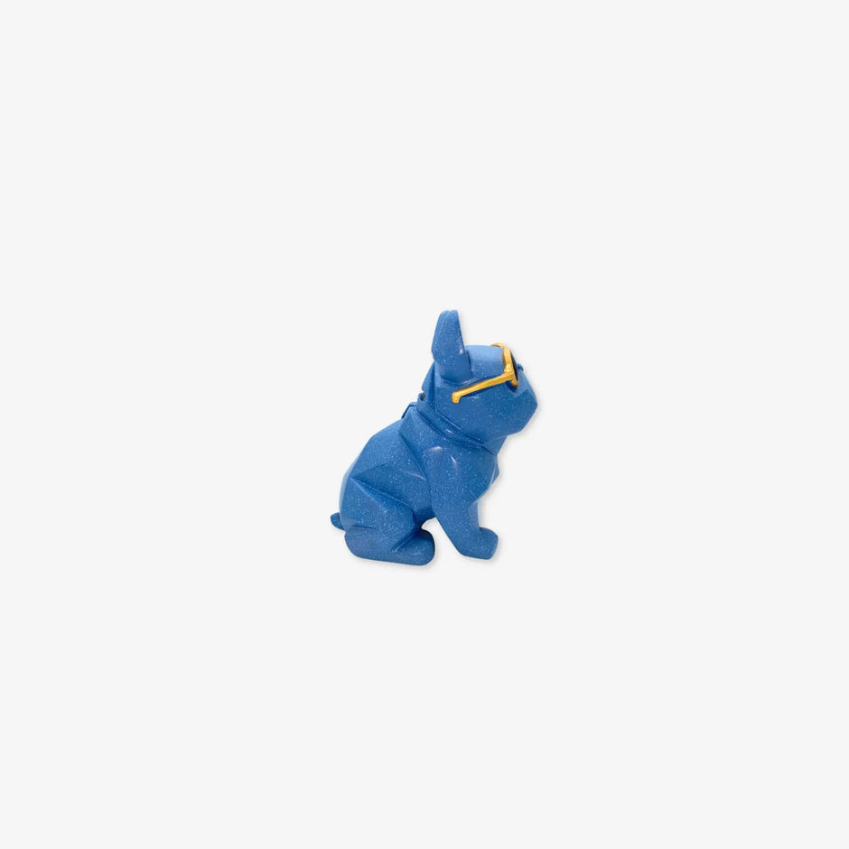 Figura de perro con gafas de sol, color azul y alcancía para  decoración para el hogar