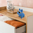Figura de perro con gafas de sol, color azul y alcancía para  decoración para el hogar