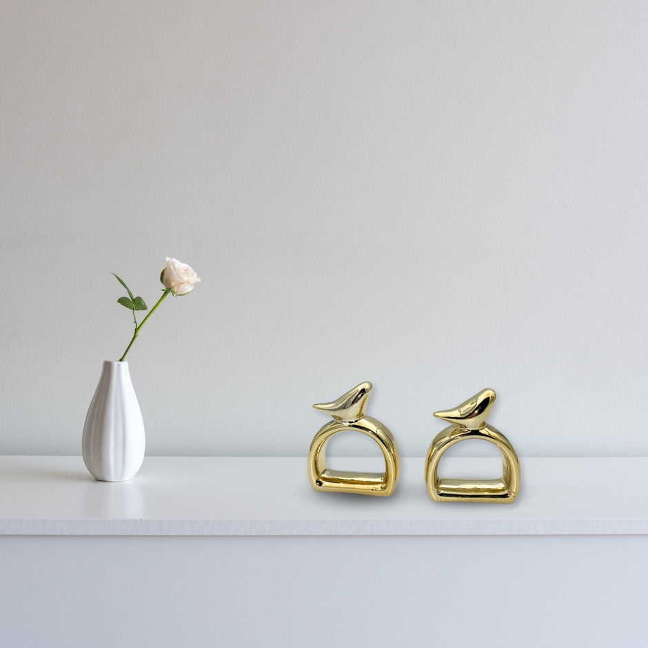 Set de 2 dorados para adornos