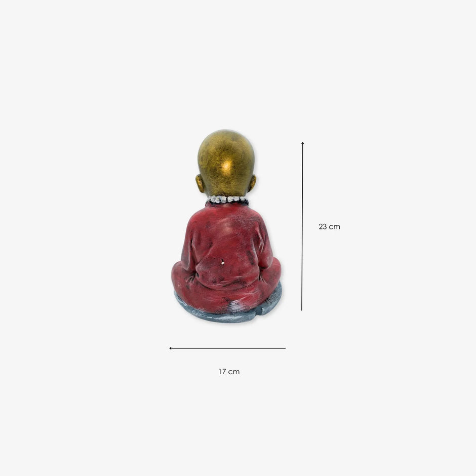 Escultura de Buda Sentado con la Flor de Loto