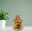 Estatua de Lord Ganesha en Oro - Elefante de Resina