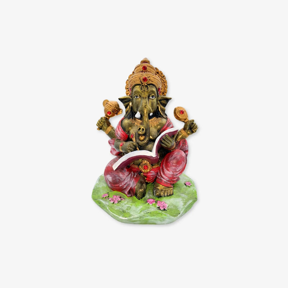 Estatua de Lord Ganesha en Oro - Elefante de Resina
