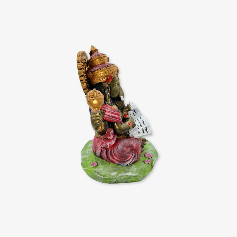 Estatua de Lord Ganesha en Oro - Elefante de Resina