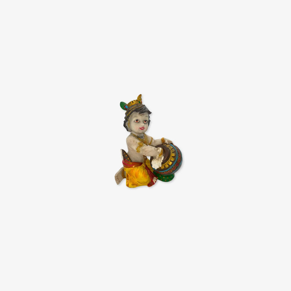 Maravilloso Señor Krishna Makhan Chor Kanha Idol Pieza decorativa