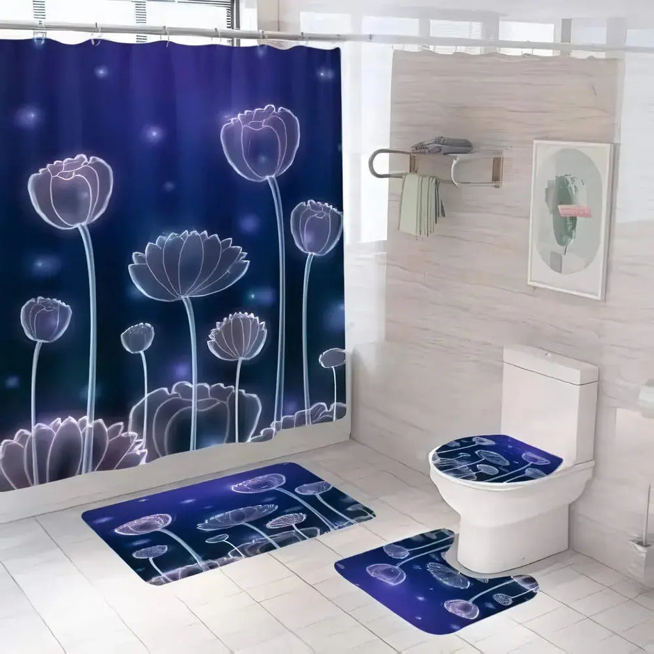 Set de Cortina Baño 4 en 1 - Diseños Modernos Calle Lima 51