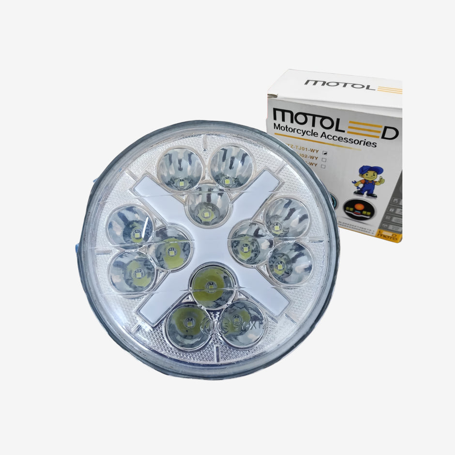 Faro LED Redondo para Mototaxi 12V - Diseños Tuning