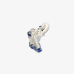 Adorno Par  Elefante color blanco toques Azules